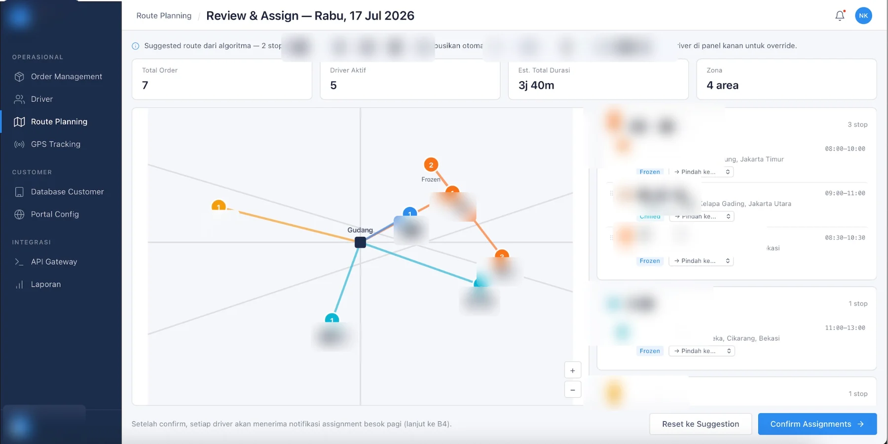 What changes: route planning becomes a review-and-adjust task instead of a morning of typing.